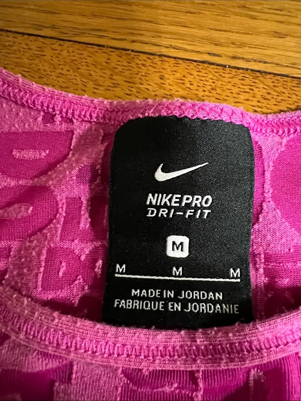 Nike Pink All-Over 'Just Do It' Muscle Tank